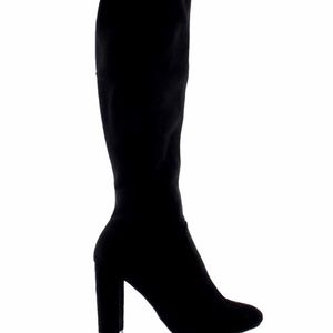 Black Suede Over the Knee Boots